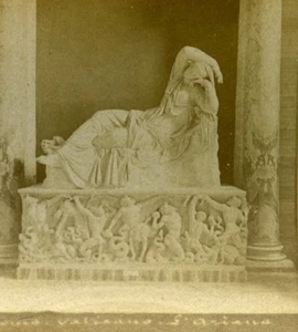 Italien Roma Vaticano Skulptur altes Stereo Foto 1870 - Bild 1 von 3