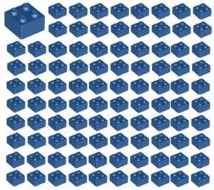 ☀️100x NEU LEGO 2x2 DUNKELBLAUE Steine (ID 3003) GROSSPACKUNG Teile Agenten City Gebäude - Bild 1 von 1