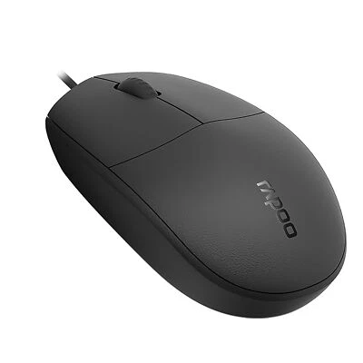 Rapoo N100 Wired Optical Mouse - Black - Image 1 of 2