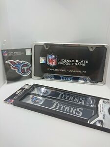 NFL Tennessee Titans Official 3pc Truck Emblem Kit - License Plate Accent Kit