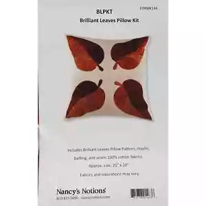 Nancys Notions Brilliant Leaves Quilting Pillow Kit Swan Sheridan 20" x 20" - Picture 1 of 7