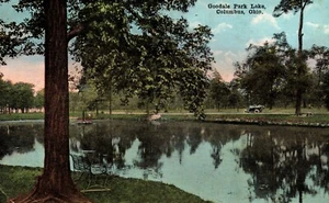 Goodale Park Lake, Columbus, Ohio Postcard * *Post Marked 1921* - Picture 1 of 2