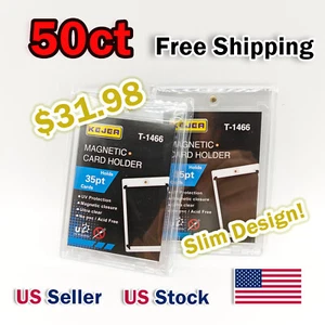Confezione 50 Porta Carte Sportive Magnetiche Trading Slim 35pt One-Touch Protezione UV - Foto 1 di 12