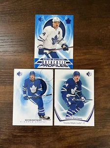 2020-21 SP Authentic Profiles & Blue Parallel Auston Matthews Lot of 3 Leafs - Picture 1 of 2