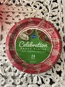 100 Count Christmas Tree Paper Plates Platter Bulk 10 inch Disposable Plate Lot - Picture 1 of 5