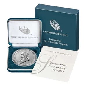 2021 United States Presidential Medal John Tyler 1 oz Silver Matte Medal GEM BU - Picture 1 of 3