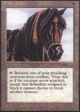 1x Ebony Horse NM-Mint, English Arabian Nights MTG Magic