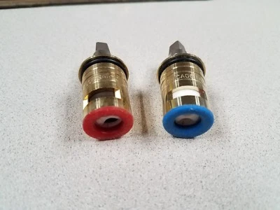 Chicago Faucets 1-099XKBLJKABNF Ceramic Quaturn Hot & Cold Cartridges, 1 pair