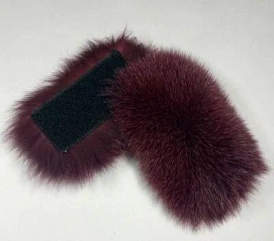 优质女式真狐狸毛皮拖鞋蓬松拖鞋女式沙滩凉鞋 — 第 1/4 张图片