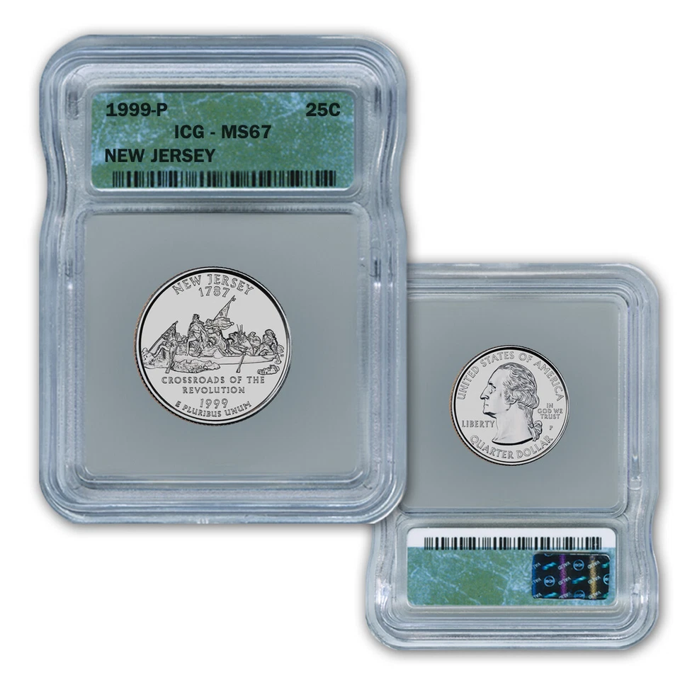 1999-P NEW JERSEY STATE QUARTER MS67 - Image 1 of 1