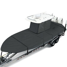 Waterproof Heavy-Duty Center Console Gray T-Top Boat Cover 600D Fabric 17-19ft