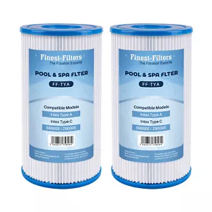 Compatible Pool Filter Cartridges For Bestway 3 Intex Type A Or C (2 Pack) - Picture 1 of 3