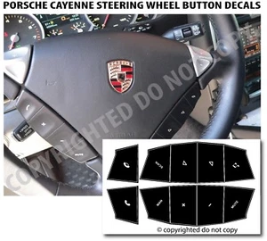 PORSCHE STEERING WHEEL BUTTON DECALS 2003-2010 US MADE & SOLD - Foto 1 di 2