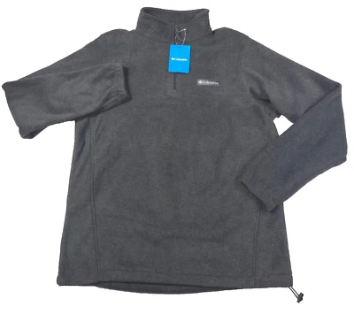 Columbia Steens Mountain Fleece Gray 1/2 Zip Pullover Jacket Mens Medium - Image 1 of 4