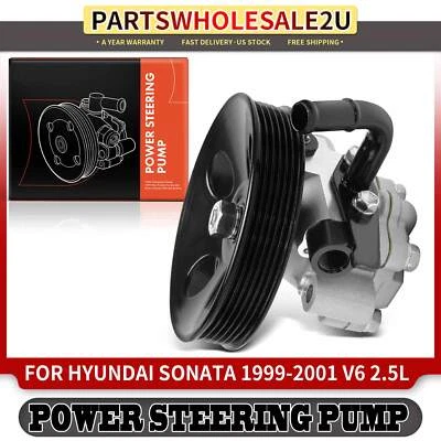 New Power Steering Pump w/o Reservoir for Hyundai Sonata 1999 2000 2001 V6 2.5L - Image 1 of 4