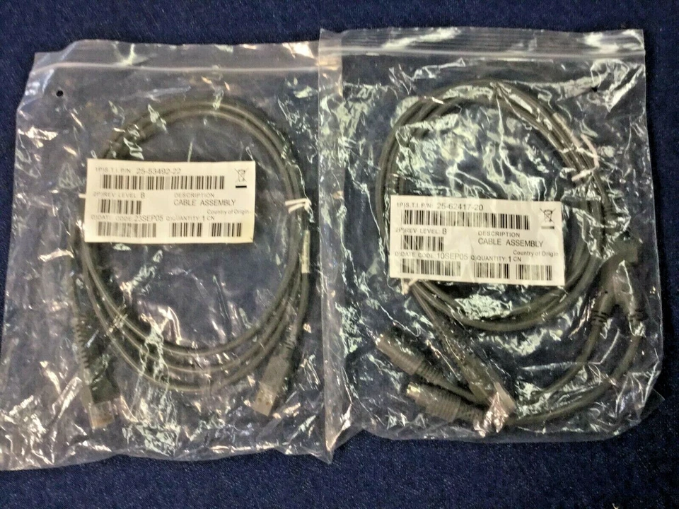 (2) New 25-62117 "Y" Cables for Barcode Scanners - Image 1 of 1