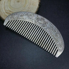 Chinese old Tibet silver Carving Carved silver comb
