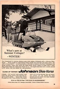 VINTAGE 1965 JOHNSON SKEE-HORSE SNOWMOBILE PRINT AD - Picture 1 of 1