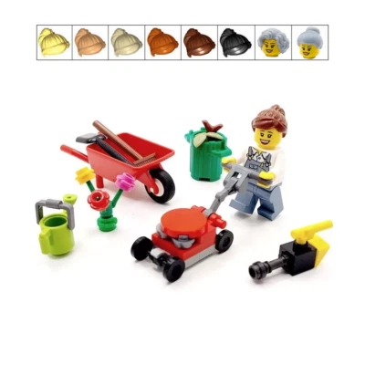 Genuine LEGO Gardening Gift Female Gardener Minifigure Mower Barrow Mothers Day - Image 1 of 4