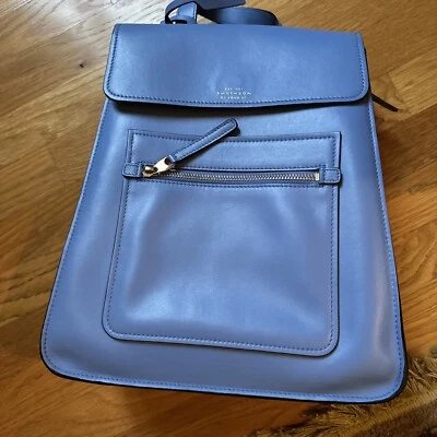 Smythson Of Bond Street  Backpack Handbag Nike Blue New Leather - Image 1 of 4