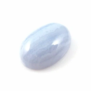 Cabujón de piedras preciosas - Grado A Encaje Azul Genuino Ágata Ovalado Cabujón Gema-12 mm- 1 pieza - Imagen 1 de 1