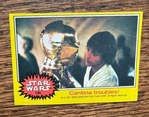 1977 Star Wars Handelssammlerstück 20. Jahrhundert Fuchskarte #135 Cantina Troubles - Bild 1 von 3