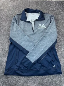 Sudadera Pullover Ucla Adidas Mujer Cuarto Cremallera Talla M Azul Marino y Gris - Imagen 1 de 10