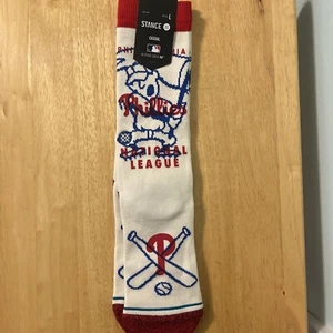 Philadelphia Phillies Stance Hey Batter Casual Socks Mens Large (9-13) - Picture 1 of 5