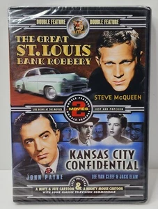 The Great St. Louis Bank Robbery & Kansas City Confidential (DVD, 2002) - New - Imagen 1 de 6