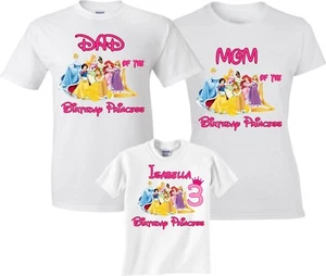 Camiseta de cumpleaños de princesa Disneyy niña de cumpleaños divertida familia linda a juego - Imagen 1 de 5