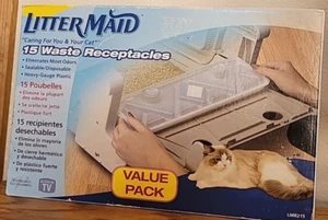 LitterMaid Abfallbehälter 15er Pack LMR215 Katzentoilette Einwegschalen Neu - Bild 1 von 10