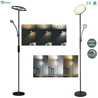 Stehleuchte led dimmbar Deckenfluter Stehlampe Wohnzimmer Leselampe -8 Optionen - Bild 1 von 4