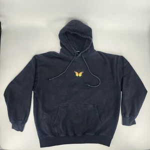 Brandy Melville Sweatshirt Women's Sz O/S Oversized Butterfly Embroidery Hoodie - Picture 1 of 10