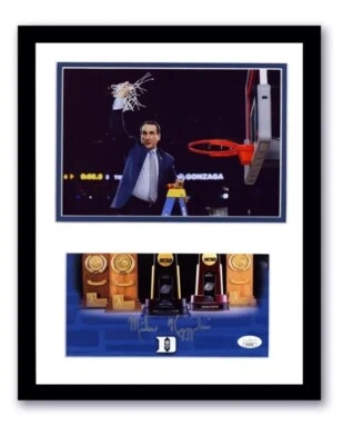 DUKE BLUE DEVILS- MIKE KRZYZEWSKI  AUTOGRAPHED SIGNED  CUT FRAMED JSA COA 11/14 - Image 1 of 2