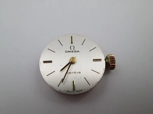 Máquina y esfera Omega mujer. Cuerda manual. Calibre 485. Dial gris. Suiza. 1970 - Imagen 1 de 5