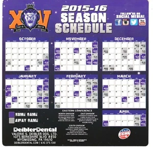 Refrigerator Magnet Reading Royals Schedule 2015-2016 ECHL 7" x 7" ! - Picture 1 of 1