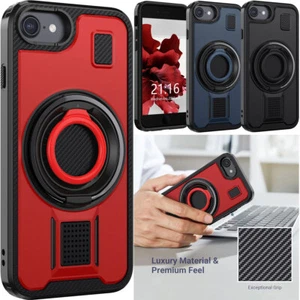 Funda para Apple iPhone SE 2020/SE 2022 parachoques a prueba de golpes anillo soporte cubierta - Imagen 1 de 30