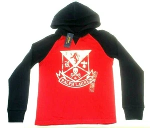 *NWT* Polo Ralph Lauren Boys Polo Red/Black Skull & Keys Graphic Pullover Hoodie - Picture 1 of 4