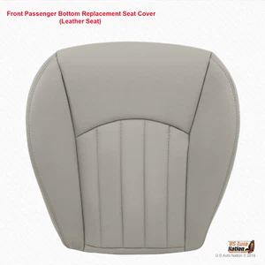 2002 - 2008 Jaguar X-Type PASSENGER Bottom Replacement Leather Seat Cover Gray - Picture 1 of 11
