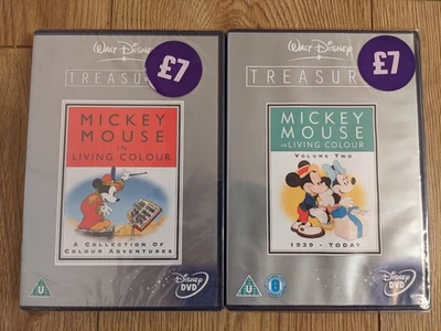 Walt Disney Treasury - Mickey Mouse In Living Colour Volume 1 & 2 dvds - Sealed - Image 1 of 2