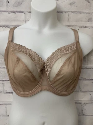 Cleo By Panache Bra Asher Balcony USA Size 38G Beige Underwire Sheer Sexy - Image 1 of 4