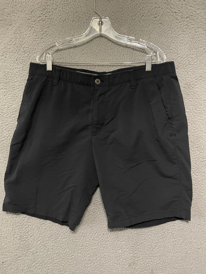 Under Armour Mens Golf Shorts Size 40 Pockets Black Chino Stretch Adult - Image 1 of 4