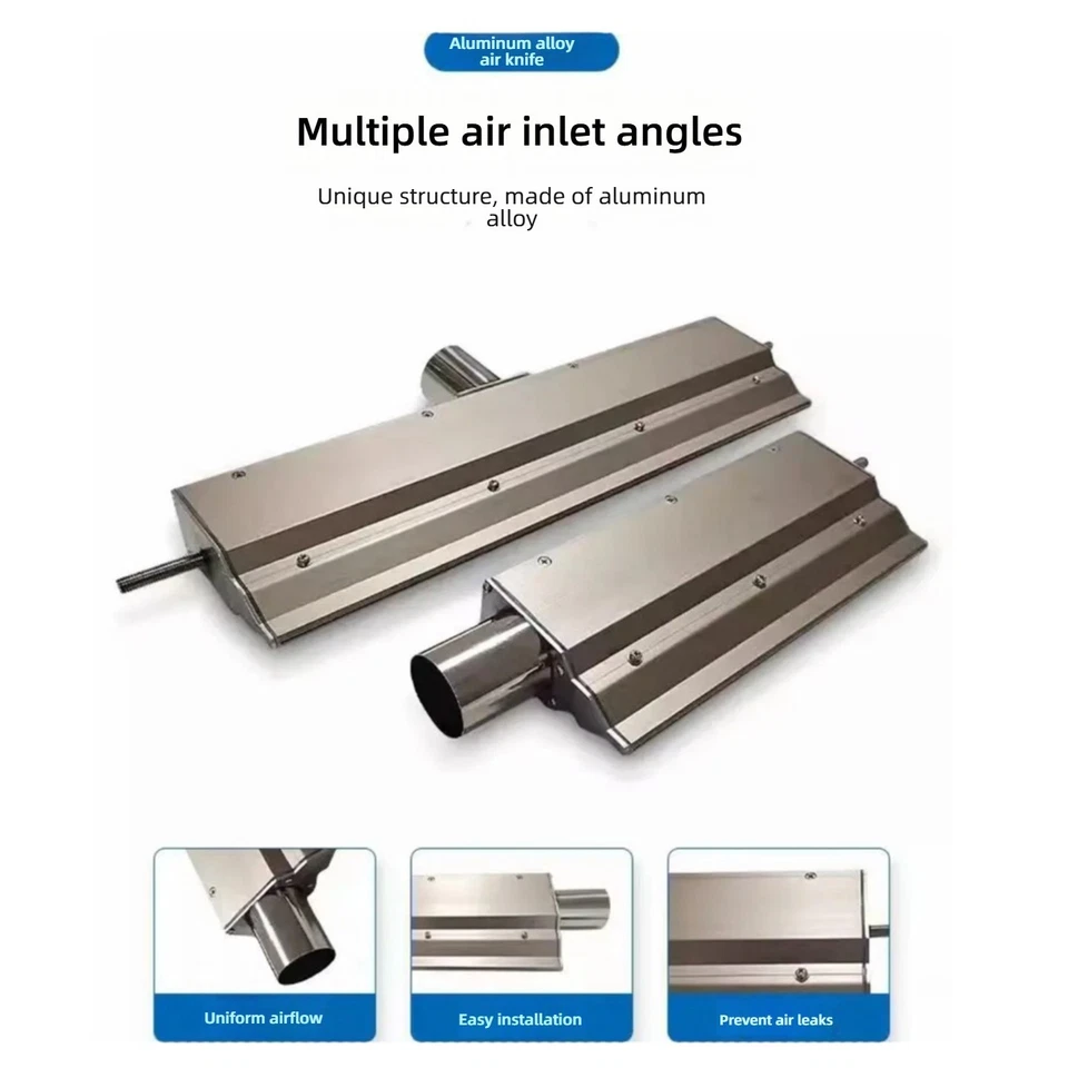 Industrial Blower-Powered Air/Wind Knife Aluminum 150-3000mm Conveyor blow Tool - Image 1 of 4