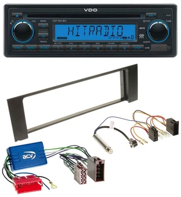 VDO AUX MP3 1DIN CD USB Autoradio für Audi A4 B6 00-04 Aktivsystem Mini-ISO - Bild 1 von 4