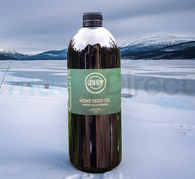 Green Hemp Pure Cold Pressed Food Grade Hemp Seed Oil 1Lt   Made in AU - Image 1 of 2