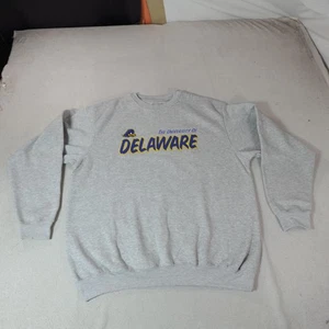 Sudadera University of Delaware Azul Gallinas Para Hombre 2XL Gris NCAA Fútbol Cuello Redondo - Imagen 1 de 14