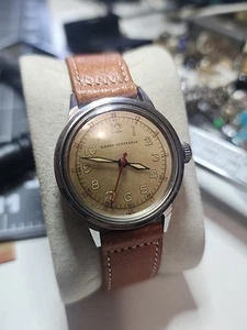 GIRARD PERREGAUX Vintage Watch Manual Winding 32mm Red Second Swiss SERVICED - Picture 1 of 9