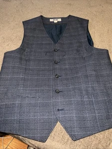 Neu Joseph Abboud Herren blau Glen Plaid Weste Small - Bild 1 von 5