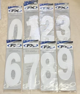 9-3PKS Of 8” FX Factory Effex White Numbers 0’s 1’s 2’s 3’s 6’s 7’s 8’s 9’s #M25 - Picture 1 of 19