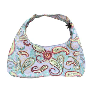 90s Y2k Colorful Paisley Beaded Sequin Small Hobo Shoulder Bag - Picture 1 of 7